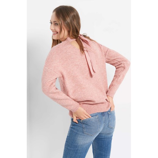 Sweter damski ORSAY różowy z okrągłym dekoltem 