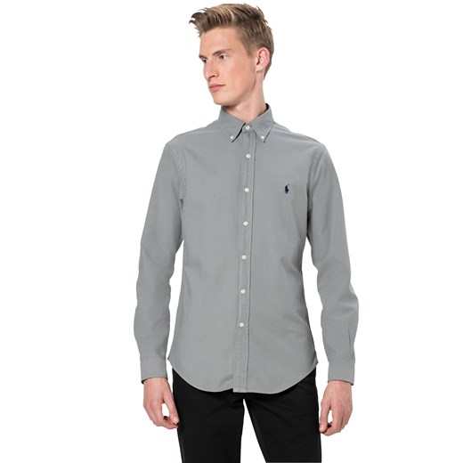 Szara koszula męska Polo Ralph Lauren z kołnierzykiem button down 