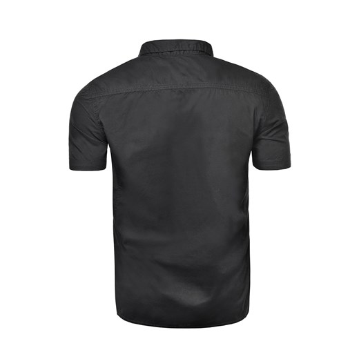 Wyprzedaż koszula męska z krótkim rąkawem 1162 - czarna
