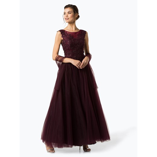 Luxuar Fashion - Damska sukienka wieczorowa z etolą, czerwony  Luxuar Fashion 34 vangraaf