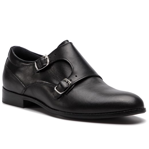 Buty eleganckie męskie Sergio Bardi czarne z tworzywa sztucznego 