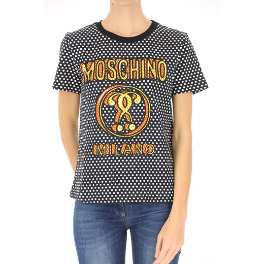Moschino Koszulka dla Kobiet Na Wyprzedaży, czarny, Bawełna, 2019, 38 40