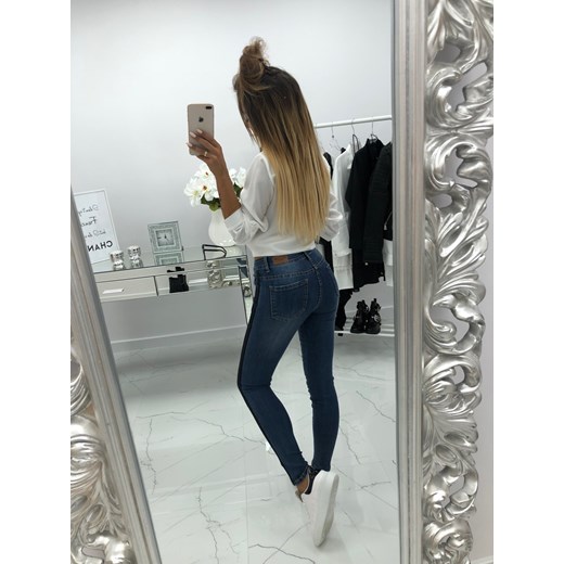 Jeansy damskie casual bez wzorów