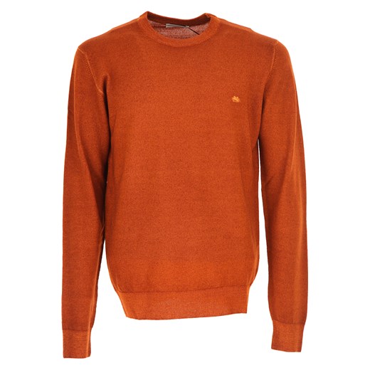 Sweter męski Etro casual pomarańczowa bez wzorów 