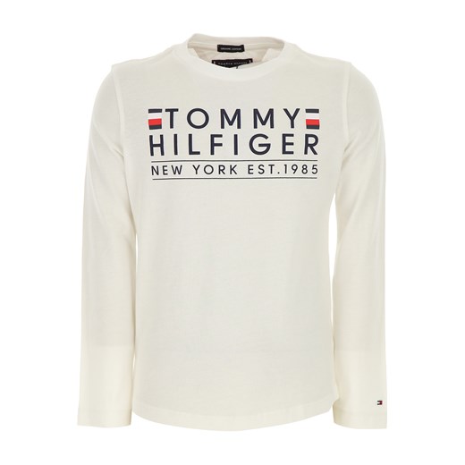 Tommy Hilfiger Koszulka Dziecięca dla Chłopców Na Wyprzedaży, Biały, Bawełna, 2019, 2Y 6Y