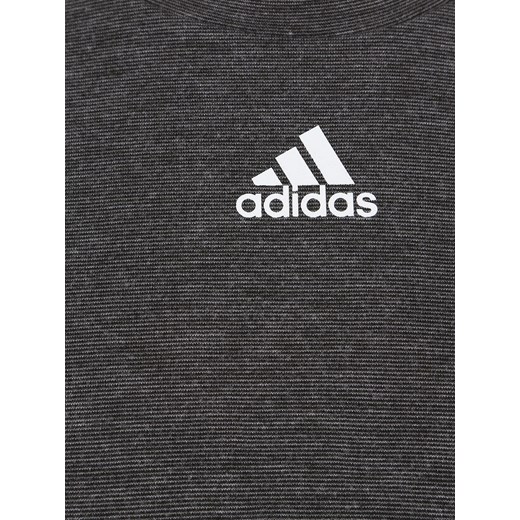 Adidas Performance koszulka sportowa szara gładka 