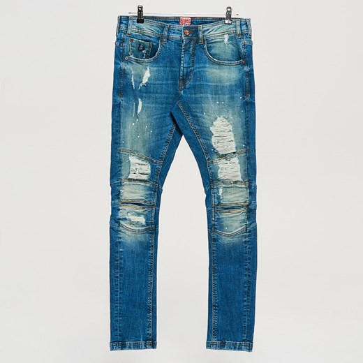 Jeansy męskie Cropp jeansowe gładkie 