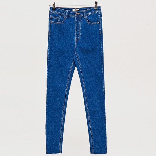 Jeansy damskie niebieskie Cropp jeansowe 