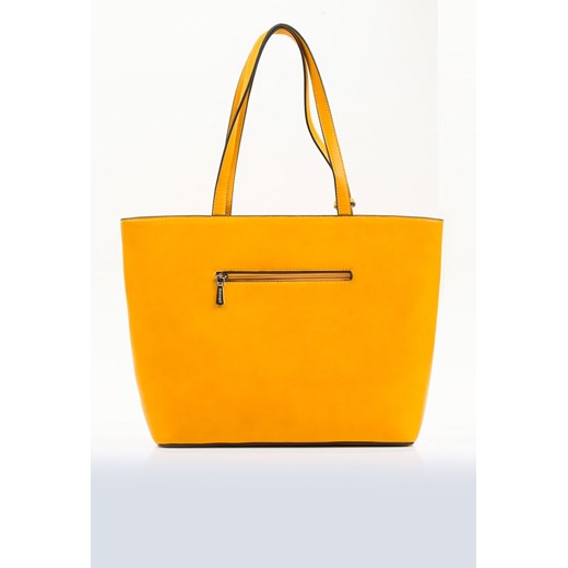 Shopper bag żółta Monnari z frędzlami 