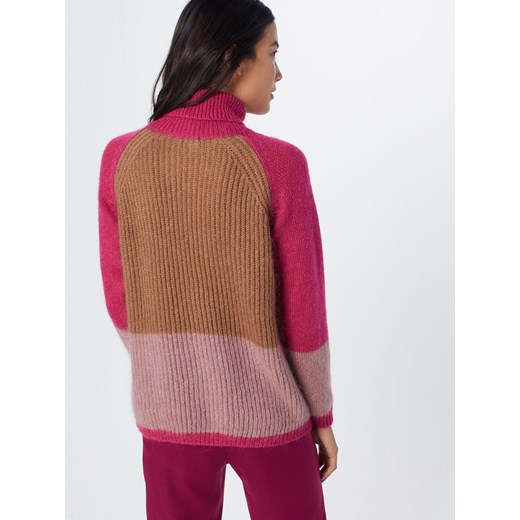 Sweter damski wielokolorowy Levete Room casual z golfem