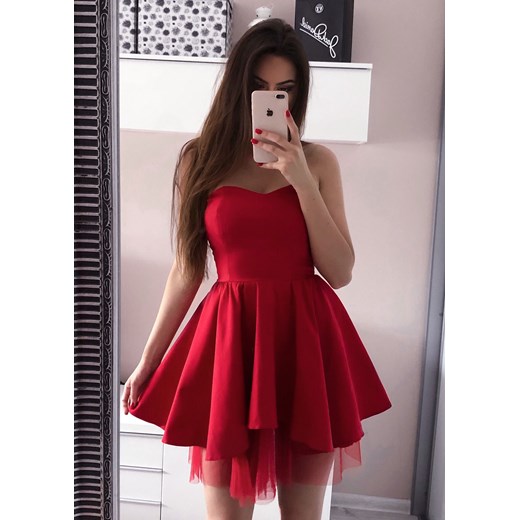 AURELLE - Sukienka rozkloszowana z tiulem XS/S Tenezito.com.pl