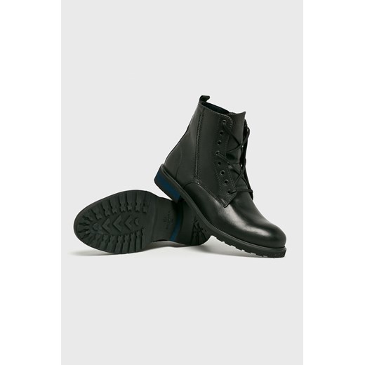 Buty zimowe męskie czarne Badura casualowe sznurowane 