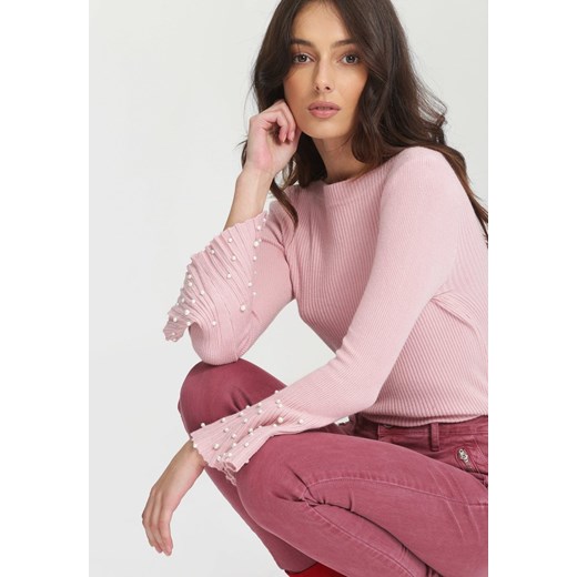 Różowy Sweter Chimera Renee  uniwersalny Renee odzież