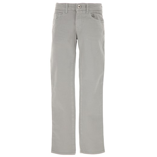 Spodnie chłopięce Emporio Armani z jeansu bez wzorów na zimę 