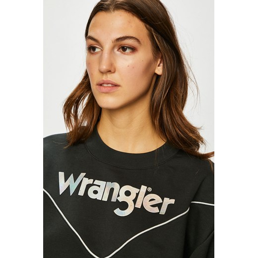 Bluza damska Wrangler krótka czarna bawełniana jesienna 