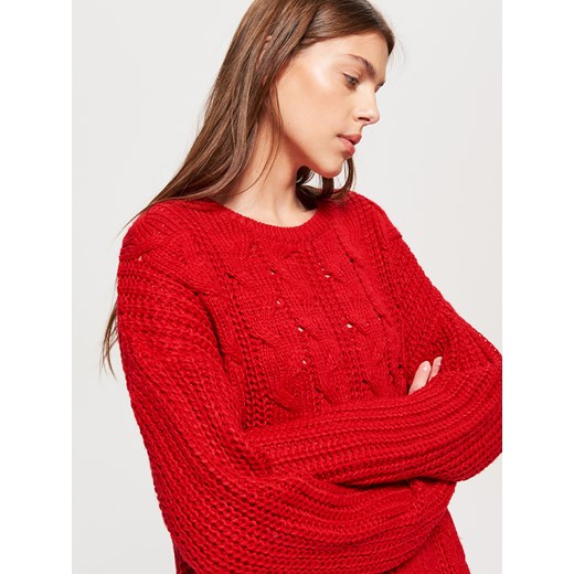 Sweter damski Cropp bez wzorów zimowy 