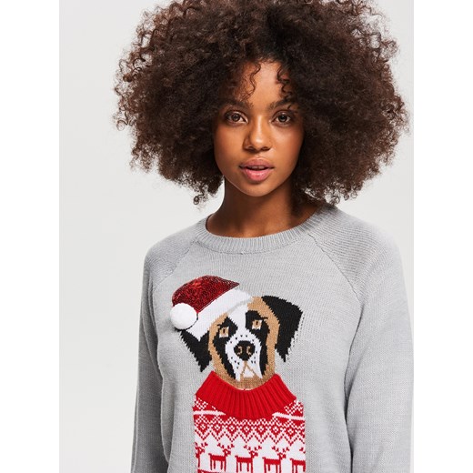 Sweter damski Reserved w świąteczne wzory 