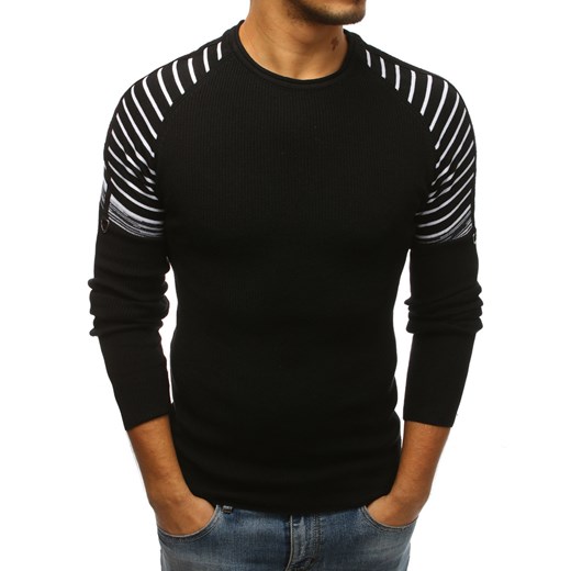 Sweter męski czarny (wx1216) Dstreet  L 