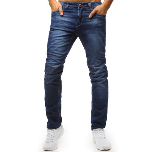 Spodnie jeansowe męskie niebieskie (ux1542) Dstreet  32 