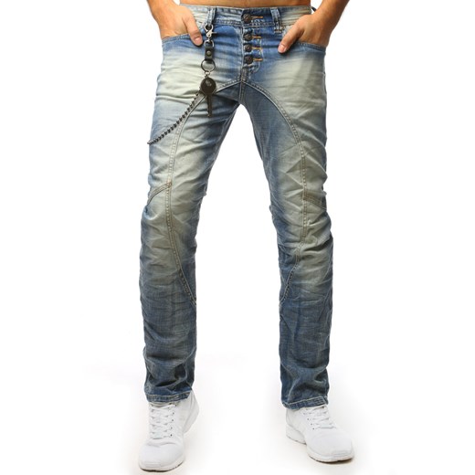 Spodnie jeansowe męskie niebieskie (ux1493)  Dstreet 30 