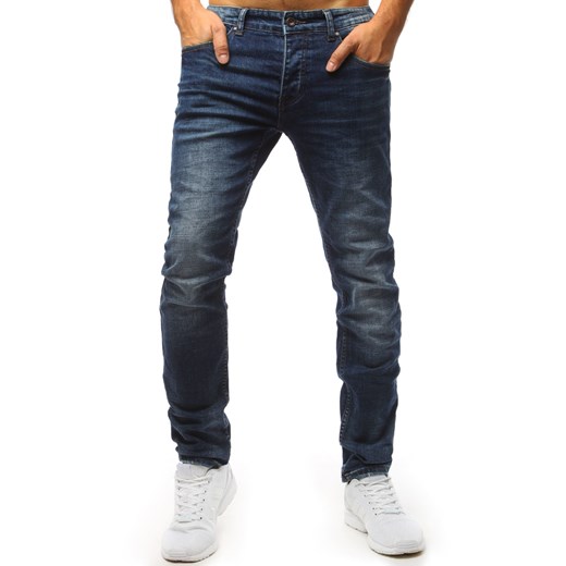 Spodnie jeansowe męskie niebieskie (ux1514) Dstreet  38 