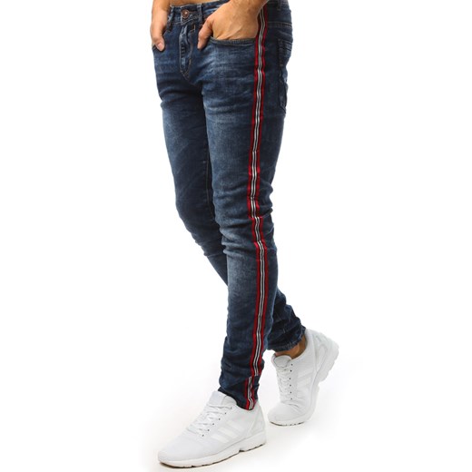Spodnie jeansowe męskie granatowe (ux1496)  Dstreet 31 