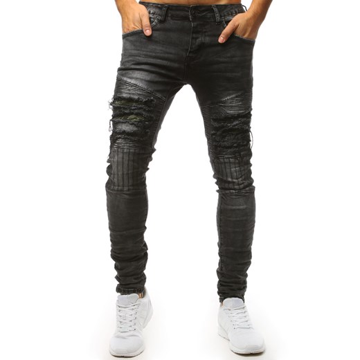 Spodnie jeansowe męskie grafitowe (ux1497) Dstreet  33 