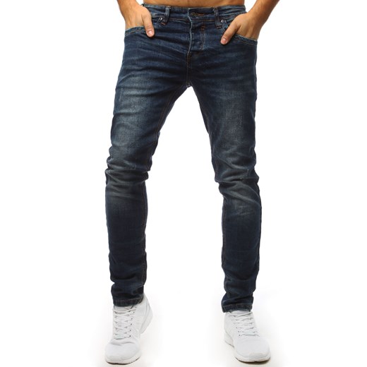 Spodnie jeansowe męskie niebieskie (ux1498) Dstreet  28 