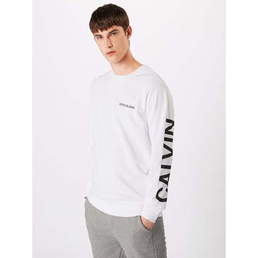 Bluza męska Calvin Klein biała bez wzorów sportowa 