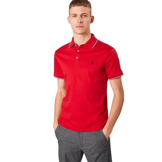 Czerwona koszulka polo męskie Ralph Lauren 