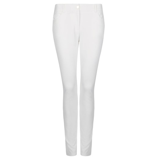 Spodnie damskie Marciano gładkie białe tkaninowe 