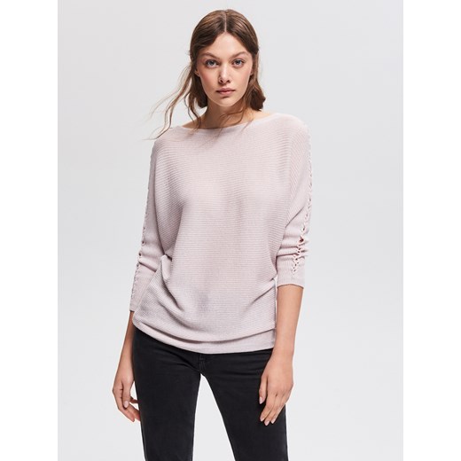 Sweter damski różowy Reserved bez wzorów 