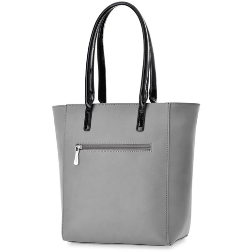 Shopper bag Monnari ze skóry ekologicznej z tłoczeniem