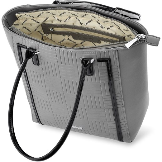 Szara shopper bag Monnari ze skóry ekologicznej