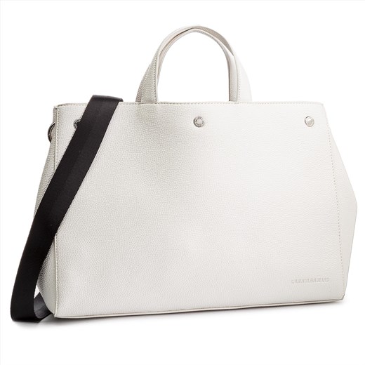 Biała shopper bag Calvin Klein bez dodatków 