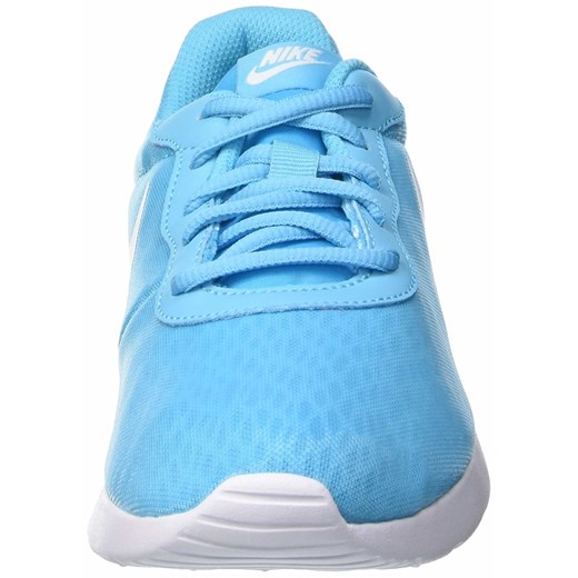 Niebieskie buty sportowe damskie Nike tanjun sznurowane gładkie 