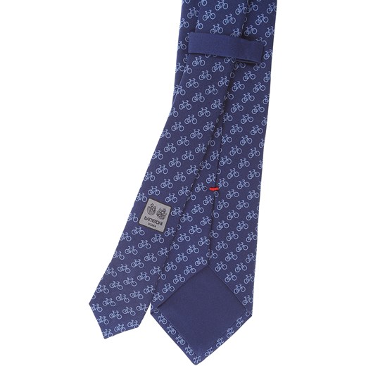 Niebieski krawat Battistoni 