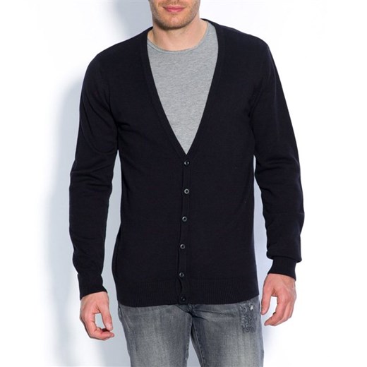 Sweter z dekoltem V, na guziki, 100% bawełny la-redoute-pl czarny bawełniane