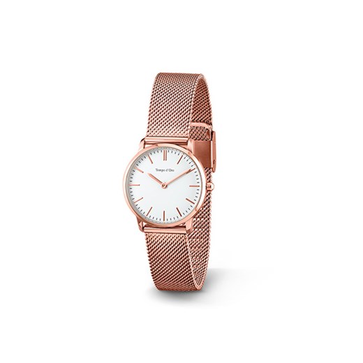 Zegarek damski na bransoletce typu Milanaise  Tchibo Pozłacany różowym złotem Tchibo.pl