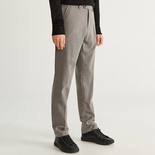 Reserved - Spodnie CHINO z kantem REGULAR FIT - Jasny szar