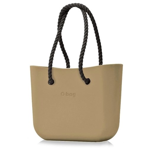 Shopper bag O Bag na ramię bez dodatków beżowa matowa 