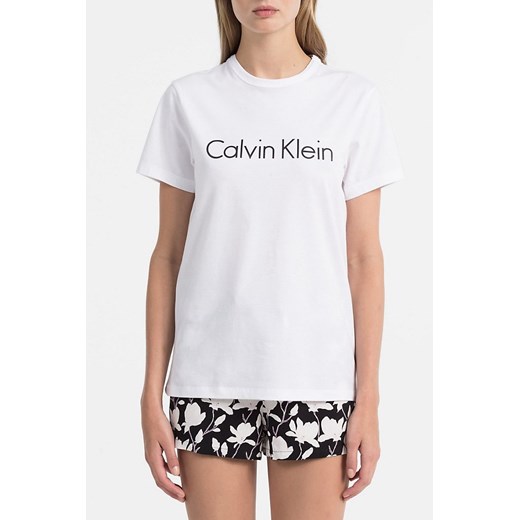 Calvin Klein biała koszulka damska S/S Crew Neck - XS Calvin Klein XS wyprzedaż Differenta.pl