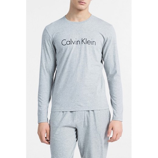 Szary t-shirt męski Calvin Klein z długim rękawem 