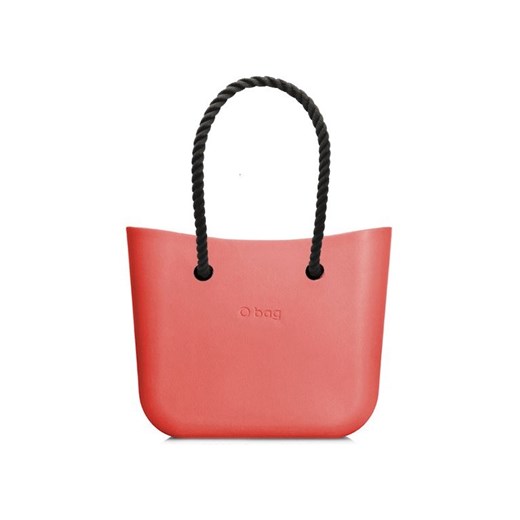 Shopper bag O Bag czerwona bez dodatków matowa na ramię 