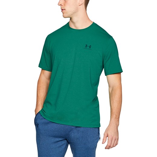 Koszulka sportowa Under Armour zielona gładka 