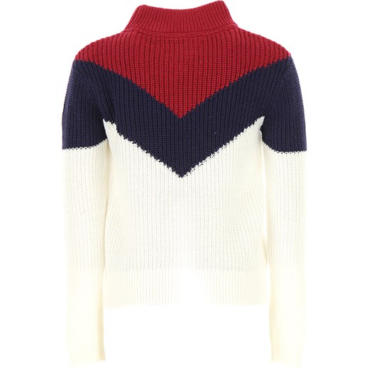 Sweter dziewczęcy Tommy Hilfiger czerwony bawełniany 