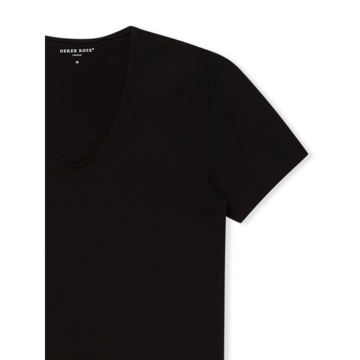 T-shirt męski  Derek Rose 8025 -JACK001BLACK Derek Rose  XL okazyjna cena Maison Charme 