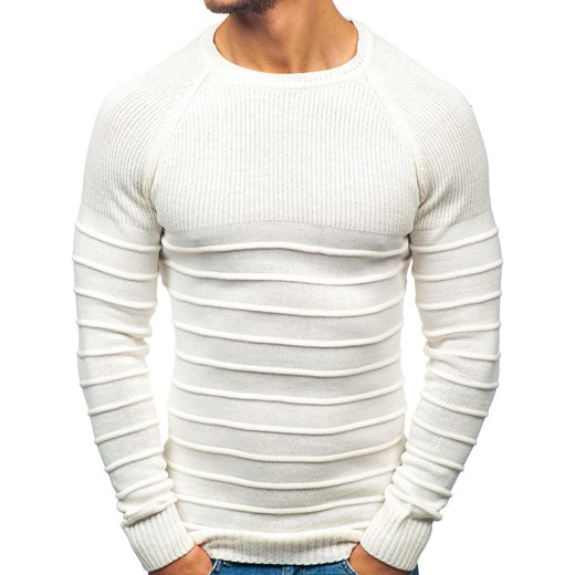 Denley sweter męski bez wzorów casualowy 