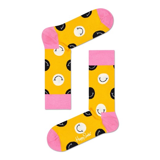 Żółte skarpetki damskie Happy Socks casualowe 