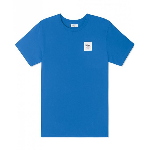 T-shirt męski niebieski Wood 